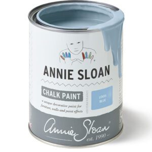 A can of Annie Sloan Chalk Paint in French Linen color.