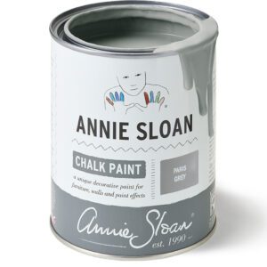 A can of Annie Sloan Chalk Paint in pure white.
